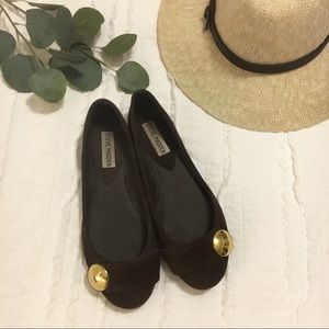 Steve Madden Brown Suede Flats